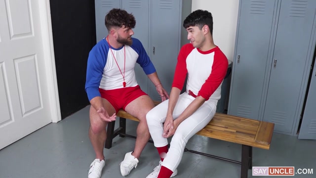 coach fucks cute baseball player in the locker room